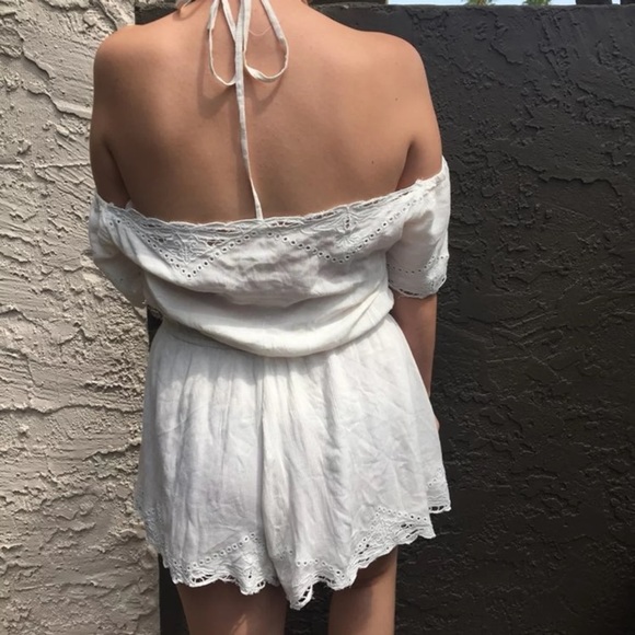 Free People Romance Off-The-Shoulder Romper - Picture 7 of 8